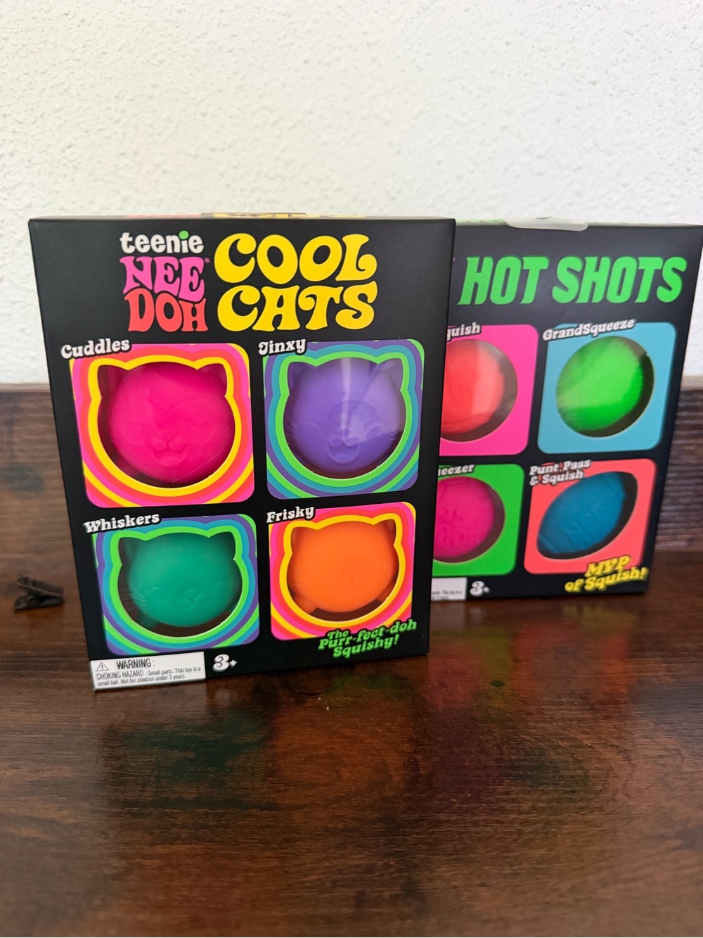 teenie NEE DOH Cool Cats & Hot Shots Squishy Set - Schylling brand Needoh